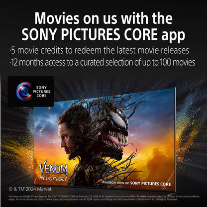 سوني | BRAVIA 5 | ‏55 بوصة | ‏XR Processor | ‏Mini LED | ‏4K بوضوح عالٍ فائق | نطاق ديناميكي عالٍ (HDR) | تلفزيون ذكي (Google TV)