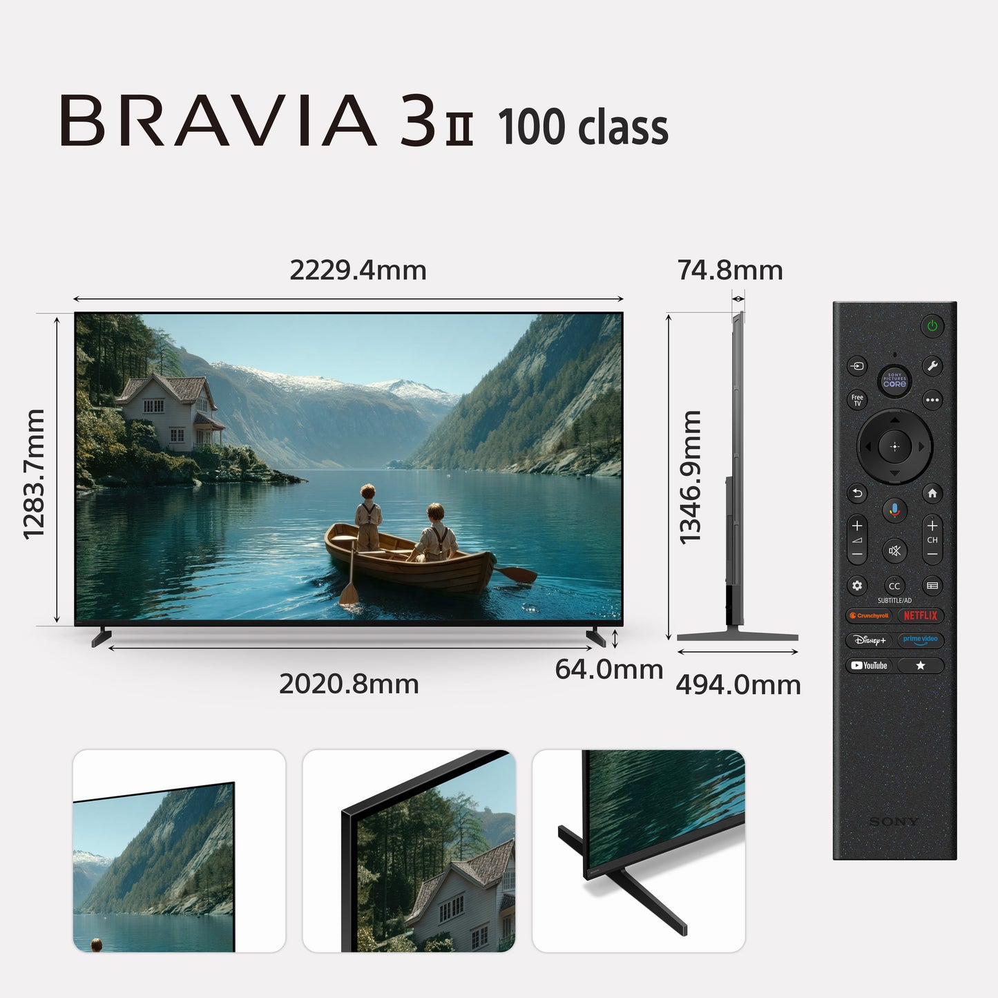Sony BRAVIA 3 II 100 Inch 4K Google TV, 2026 Model | K-100XR30M2