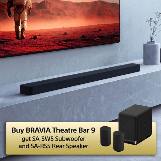 Sony | BRAVIA Theatre Bar 9 | Flagship Single Soundbar | 360 Spatial Sound Mapping Dolby Atmos®/DTS:X® I HT-A9000 & Get SA-SW5 Subwoofer & SA-RS5 Rear Speaker