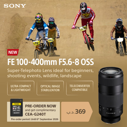 Sony FE 100-400mm F5.6-8 OSS E-Mount Full-Frame Super-Telephoto Zoom Lens